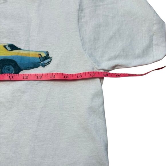 80s Vintage Screen Stars NASCAR Monte Carlo White Graphic Tshirt Medium - Picture 4 of 7